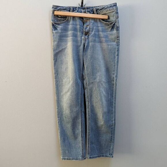 PrAna Distressed Button Fly Jeans - Picture 2 of 8